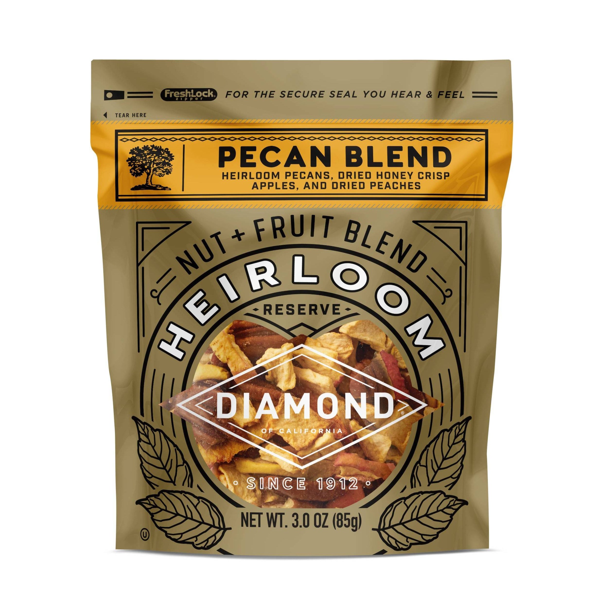 slide 1 of 6, Diamond Heirloom Reserve Pecan Nut & Fruit Snack Mix, 3 oz