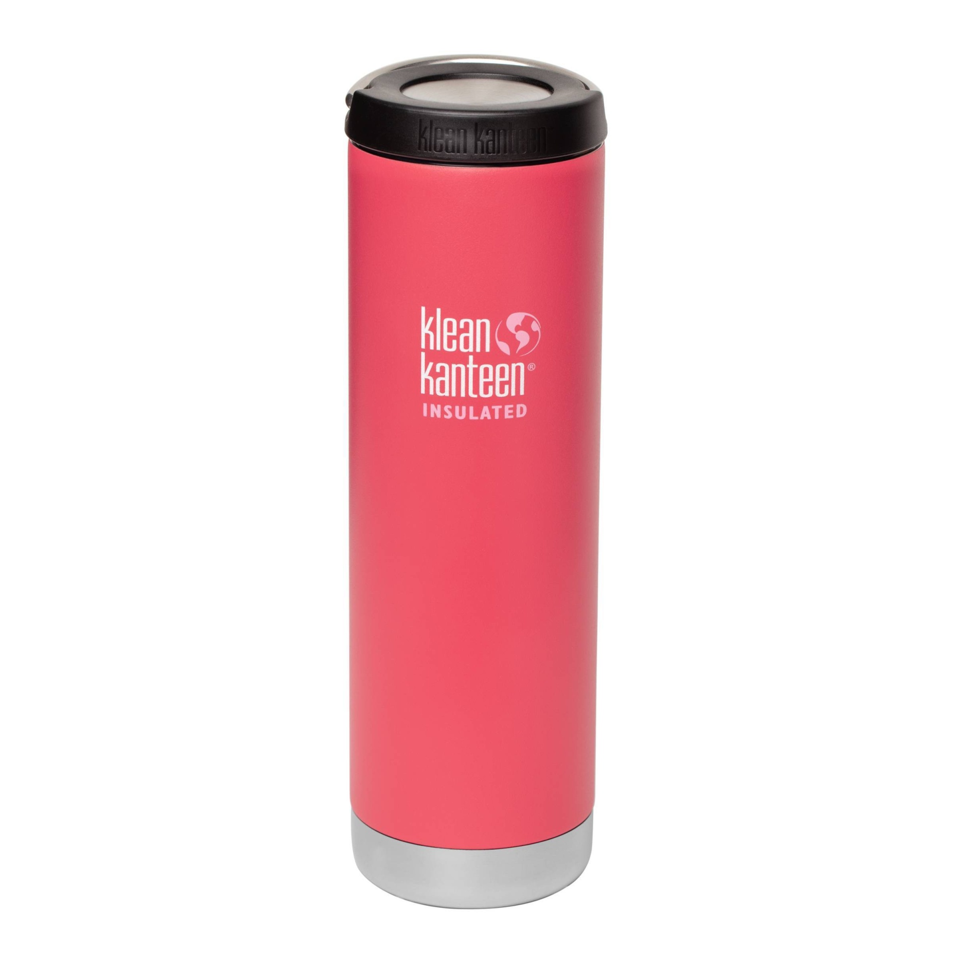 slide 1 of 3, Klean Kanteen Wide with Loop Cap - Coral, 20 oz