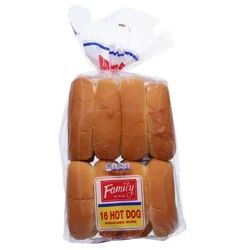 Family Style Hot Dog Buns