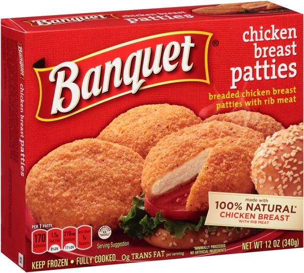 Banquet Breaded Chicken Breast Patties 12 oz | Shipt