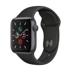 Apple Watch Series 5 GPS, 44mm Space Gray Aluminum Case with Black Sport Band