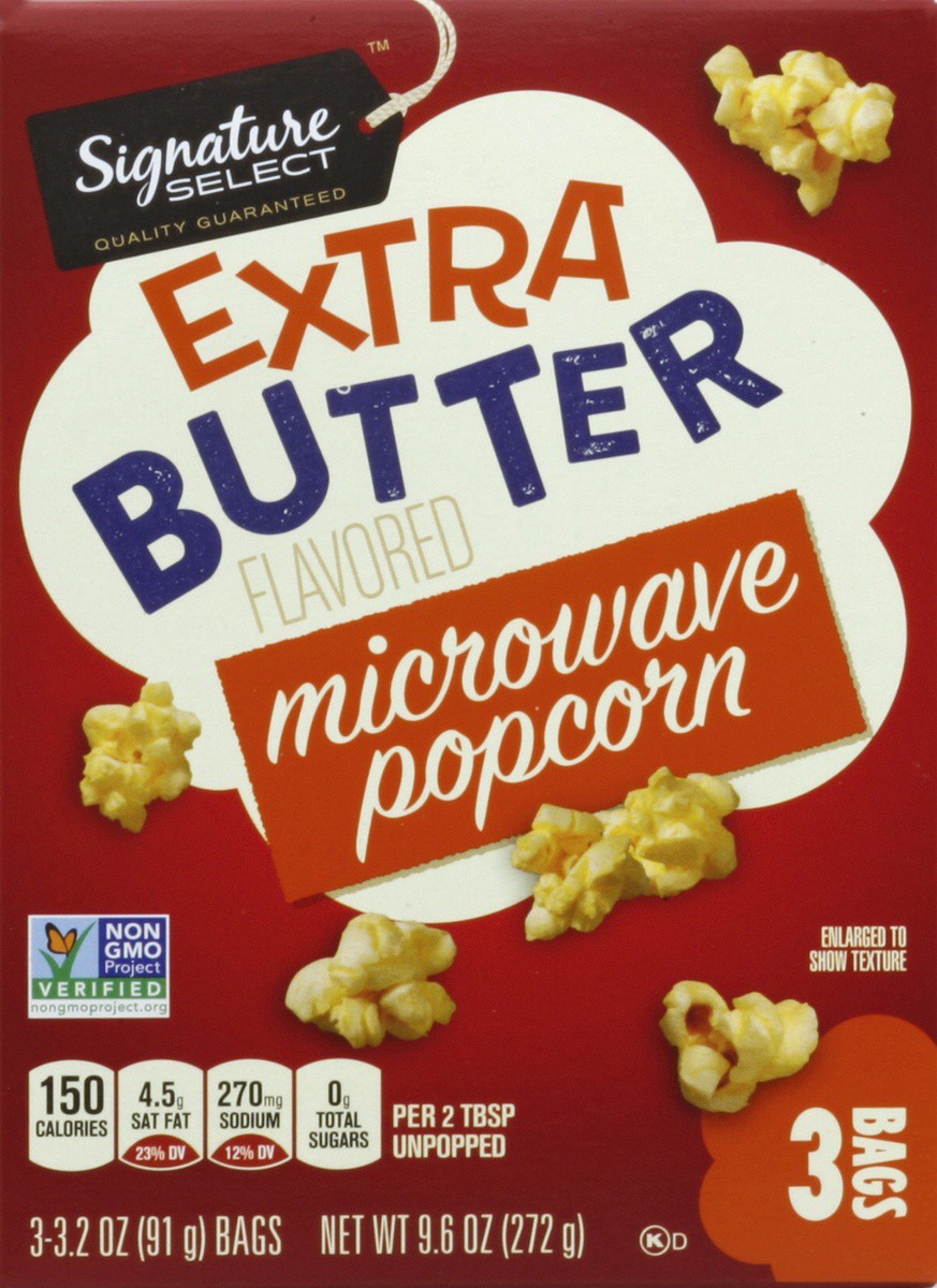 slide 2 of 5, Signature Select Microwave Popcorn 3 ea, 3 ct