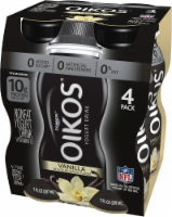 slide 1 of 1, Dannon Oikos Yogurt Drink Vanilla, 4 ct; 7 fl oz