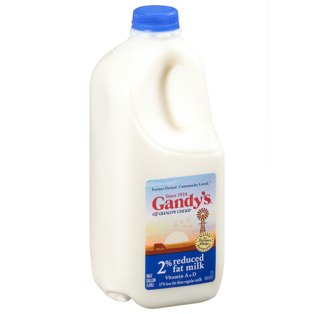 slide 6 of 14, Gandy's 2% Reduced Fat Milk 0.5 gal, 1/2 gal