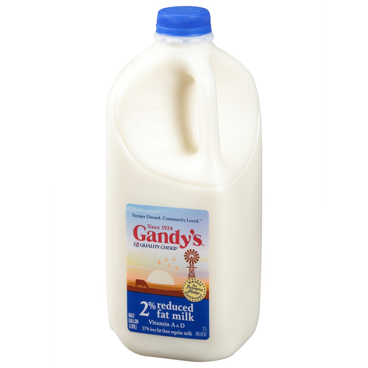 slide 14 of 14, Gandy's 2% Reduced Fat Milk 0.5 gal, 1/2 gal