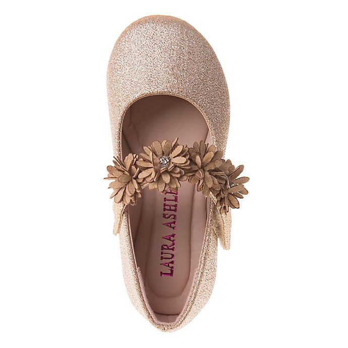 slide 4 of 4, Laura Ashley Flower Band Shoe - Rose Gold, 1 ct