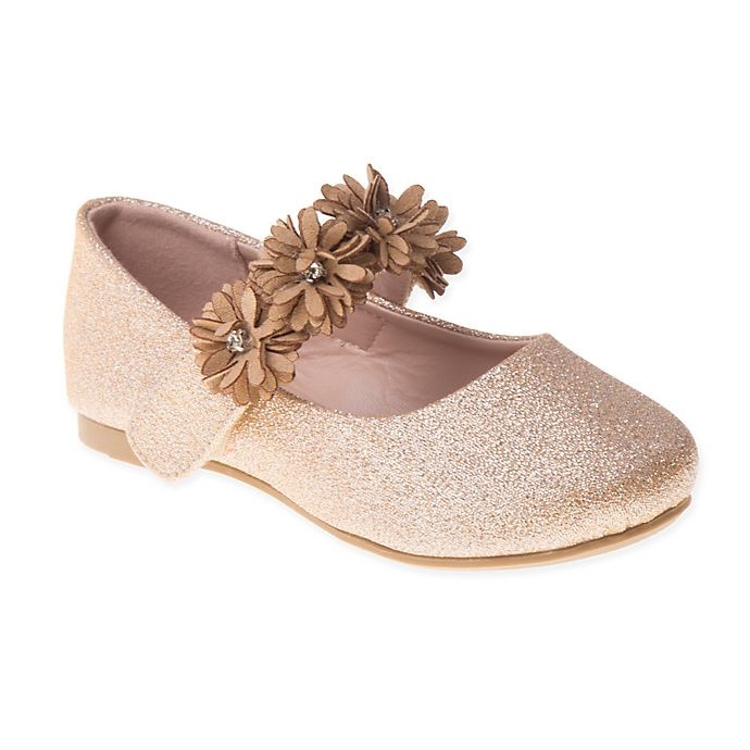 slide 1 of 4, Laura Ashley Flower Band Shoe - Rose Gold, 1 ct