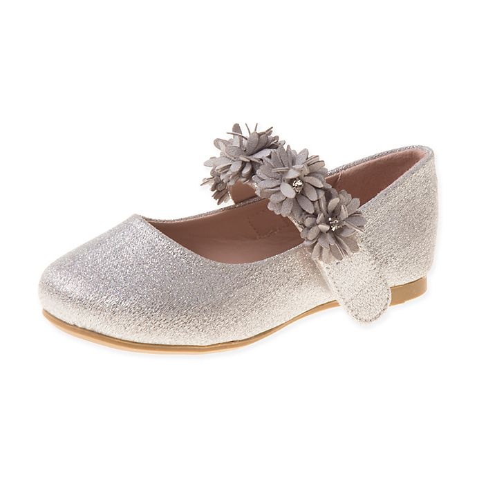 slide 1 of 4, Laura Ashley Flower Band Shoe - Silver, 1 ct