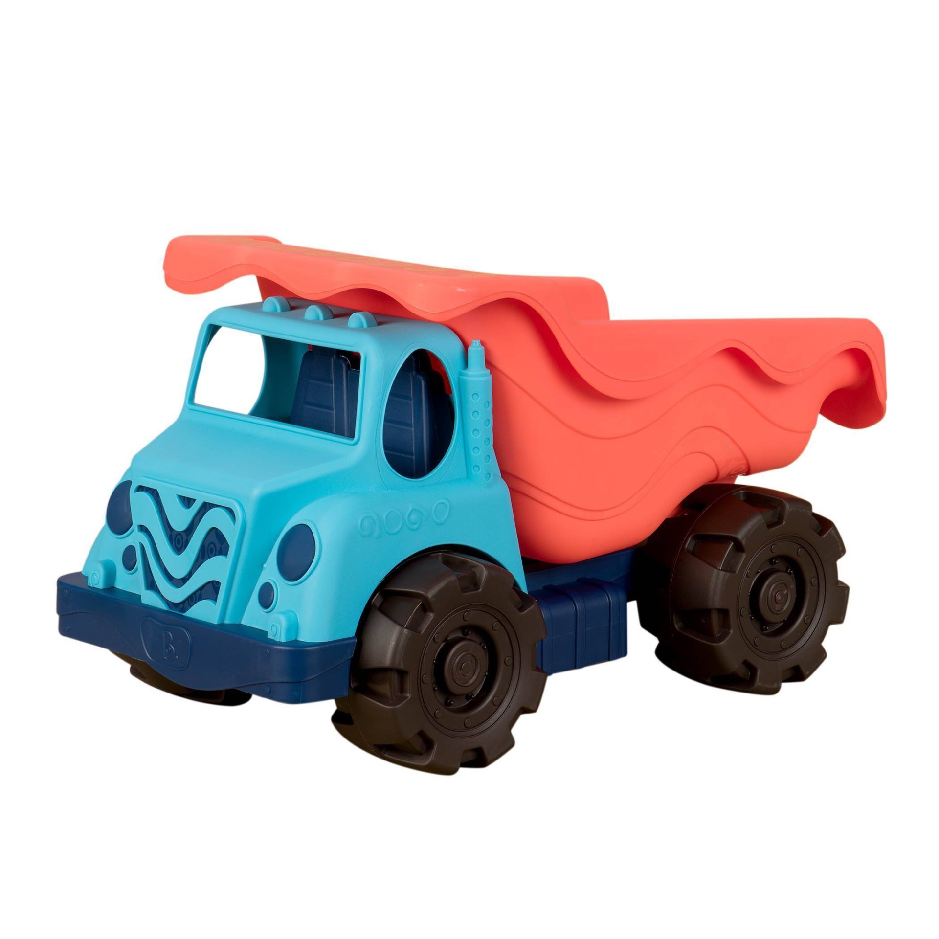 slide 1 of 4, B. toys Large Toy Dump Truck - Colossal Cruiser Red/Blue, 1 ct