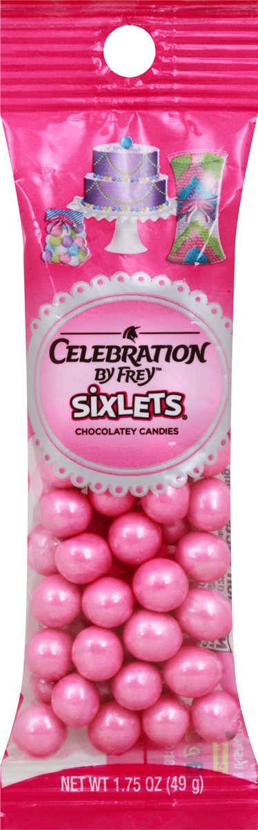 slide 5 of 12, Celebration Sixlets Shimmer Bright Pink Chocolatey Candies 1.75 oz, 1.75 oz