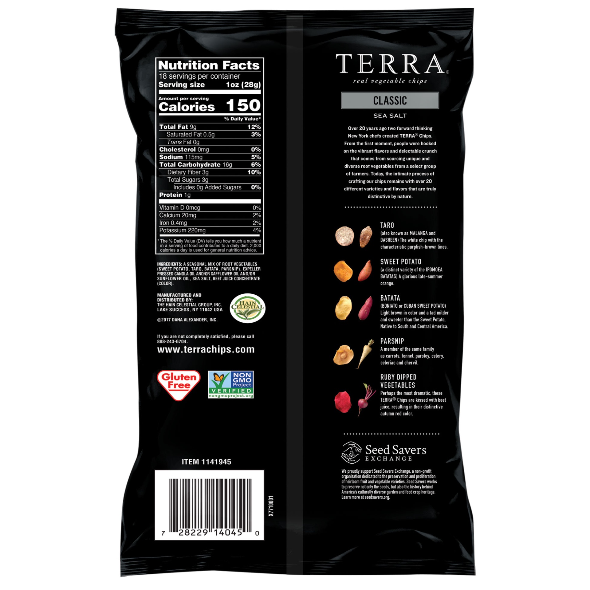 slide 2 of 2, Terra Classic Sea Salt Chips, 18 oz
