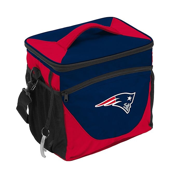 slide 1 of 1, NFL New England Patriots Cooler Bag - Navy/Red, 24 ct