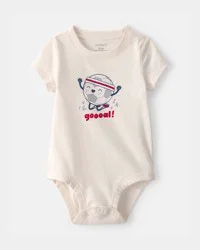 Carters Baby Soccer Ball Graphic Bodysuit - Ivory Ivory 3M