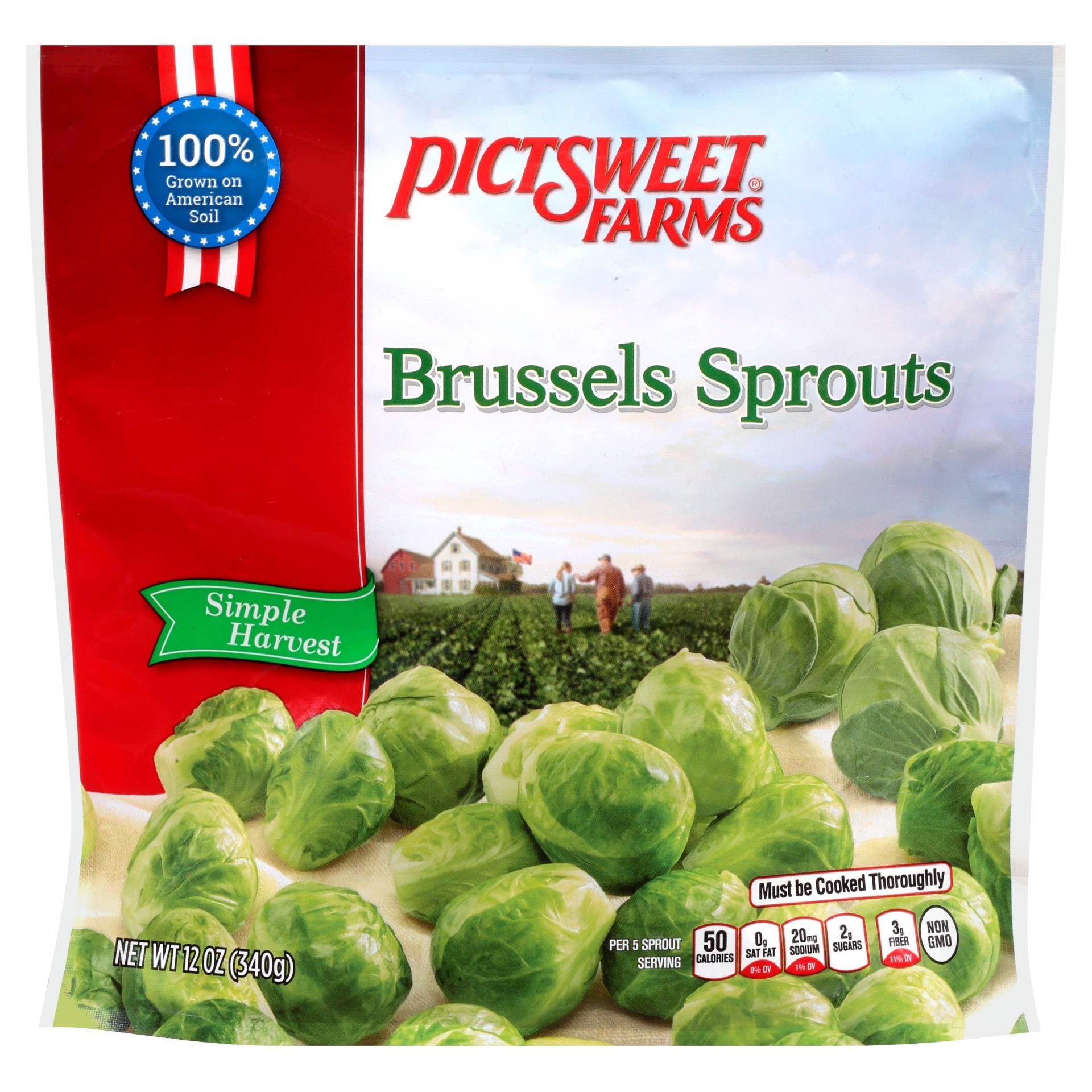 slide 1 of 6, PictSweet Brussels Sprouts, 12 oz