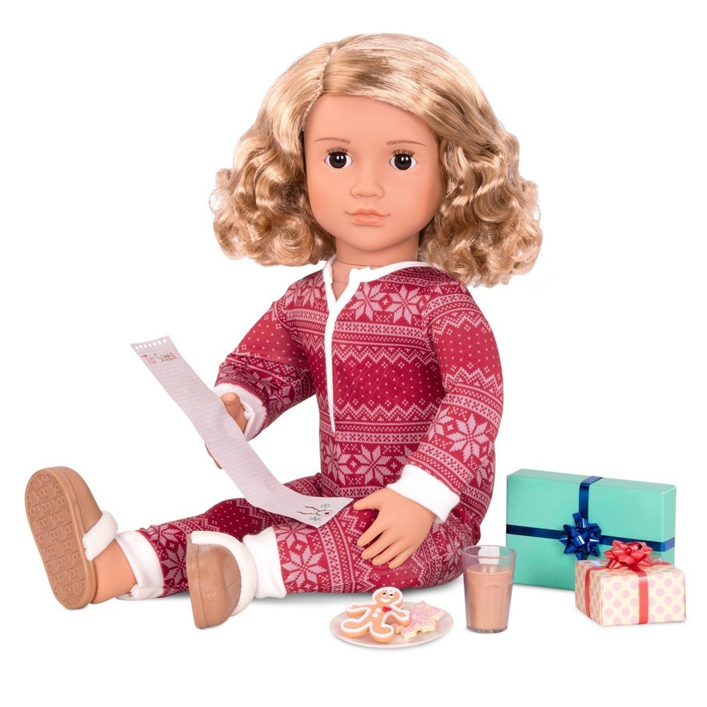 slide 2 of 7, Our Generation Noelle with Storybook & Outfit 18" Posable Holiday Doll, 1 ct