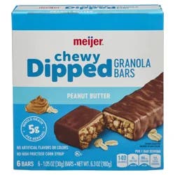 Meijer Dipped Chewy Peanut Butter Granola Bars