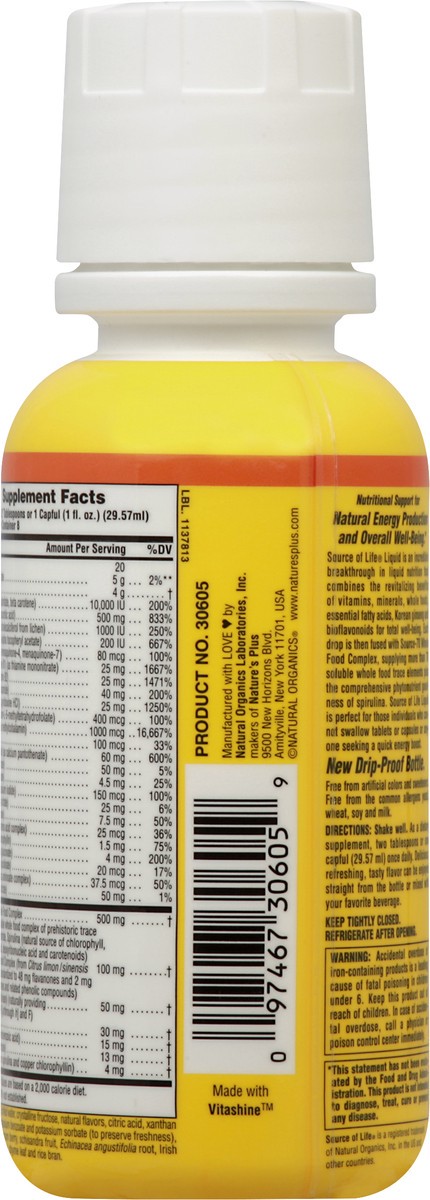 slide 3 of 7, Nature's Plus Source of Life Multivitamin & Mineral Liquid, 8 fl oz