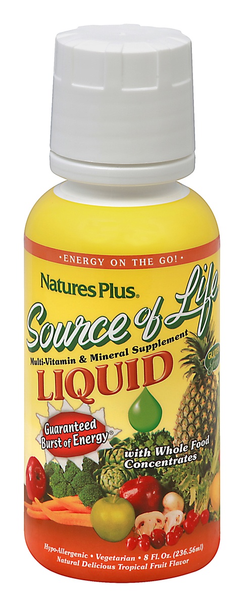 slide 1 of 1, Nature's Plus Source of Life Multivitamin & Mineral Liquid, 8 fl oz