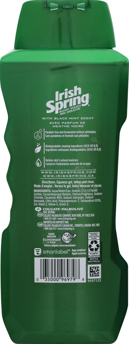 slide 3 of 9, Irish Spring Black Mint Body Wash 18 oz, 18 oz