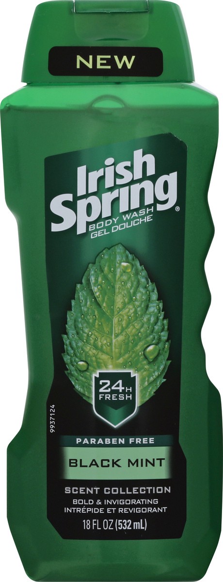 slide 4 of 9, Irish Spring Black Mint Body Wash 18 oz, 18 oz