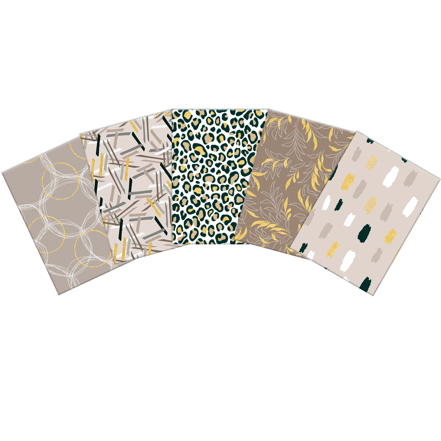 slide 2 of 4, Fabric Palette, 18in X 21in Metallic Fabric Bundle, 5-Piece, 1 ct