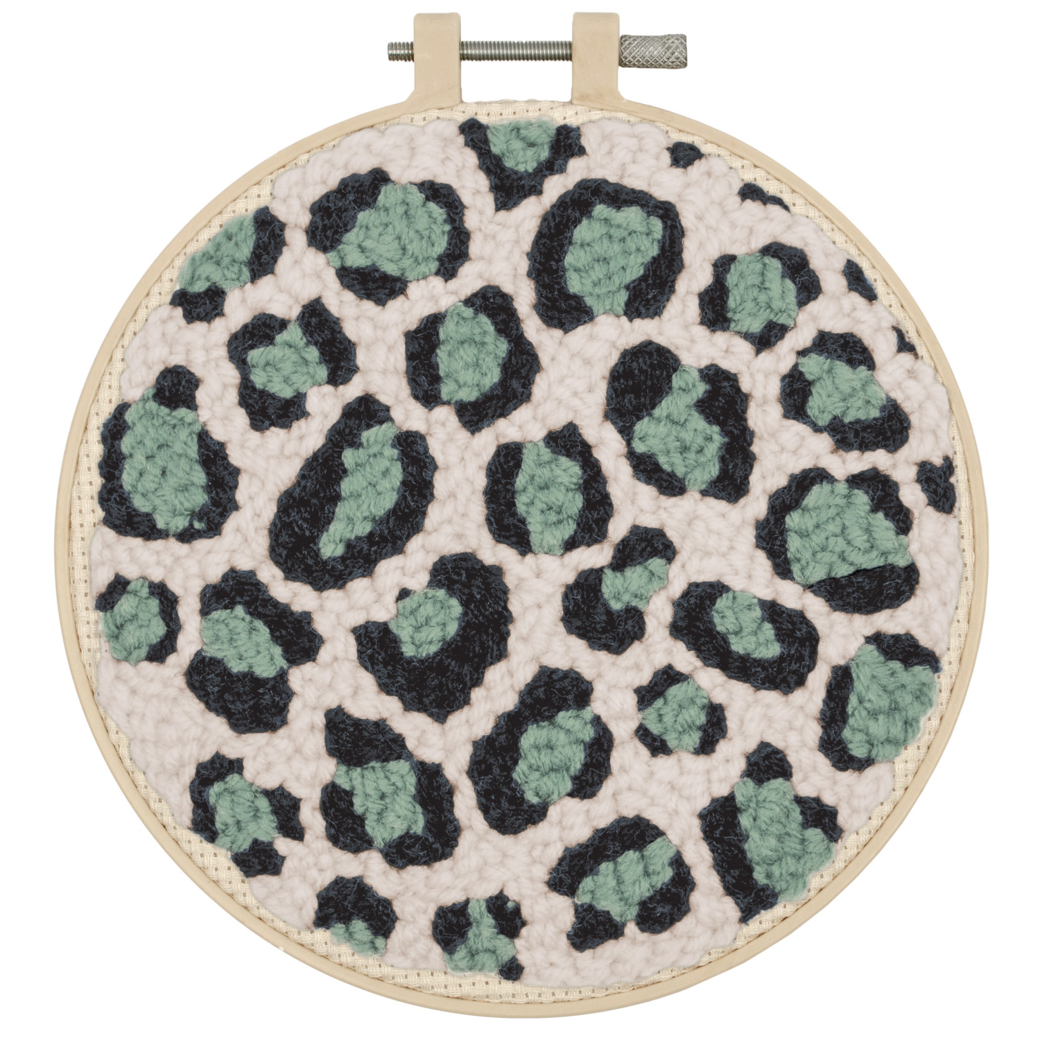 slide 3 of 3, Jaftex NC Punch Needle Kit Leopard 6in, 6 in