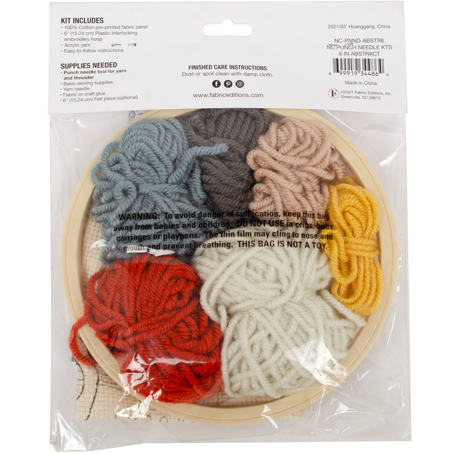 slide 2 of 4, Jaftex NC Punch Needle Kit Abstract 6in, 6 in