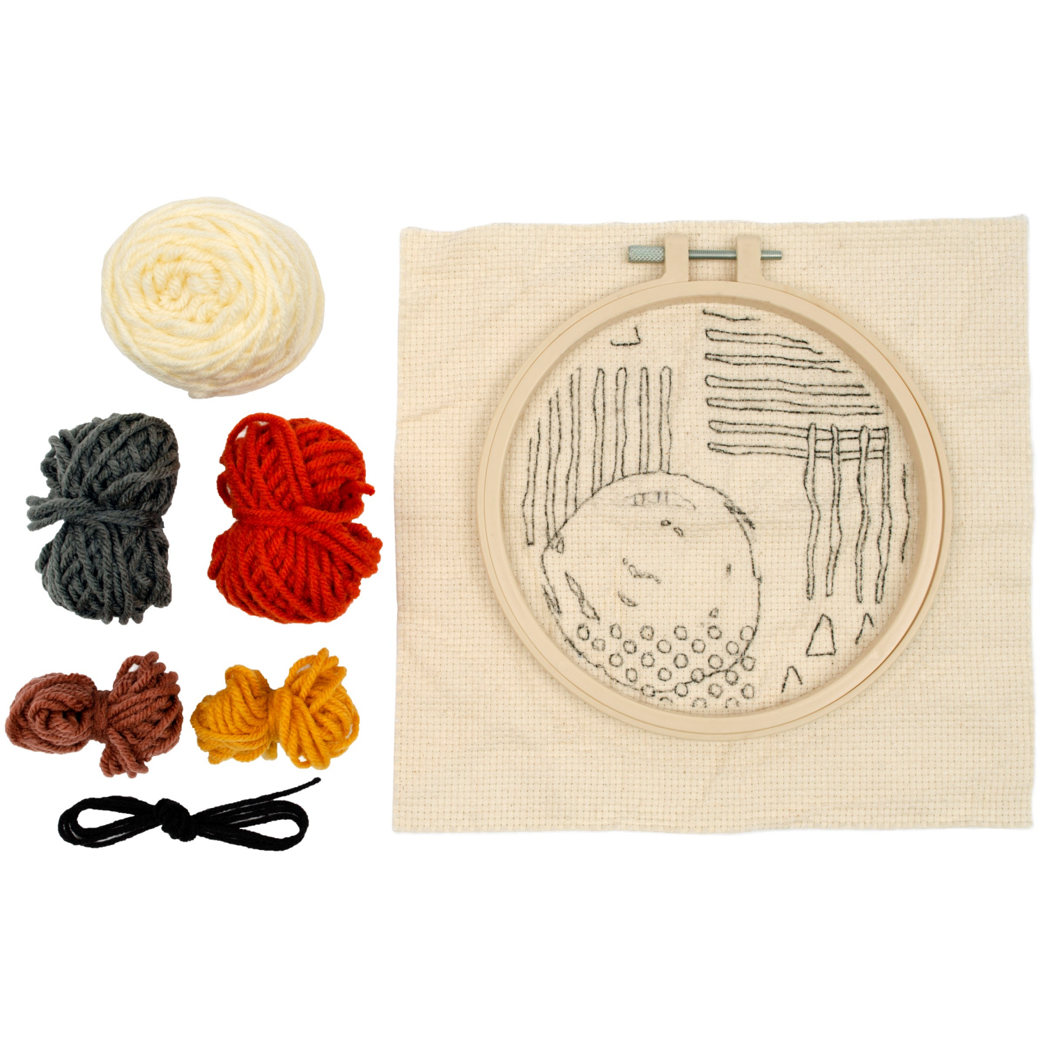 slide 4 of 4, Jaftex NC Punch Needle Kit Abstract 6in, 6 in