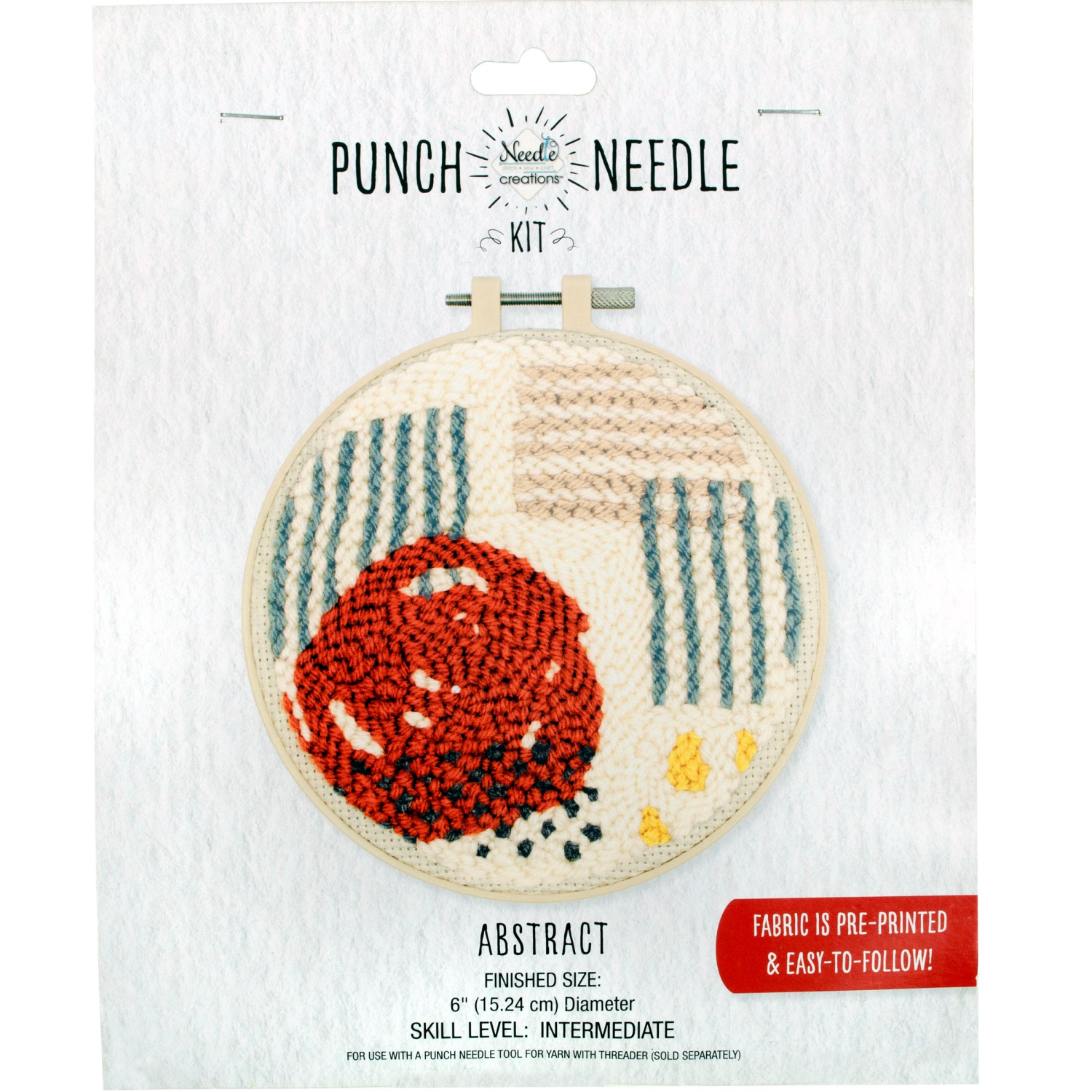 slide 1 of 4, Jaftex NC Punch Needle Kit Abstract 6in, 6 in