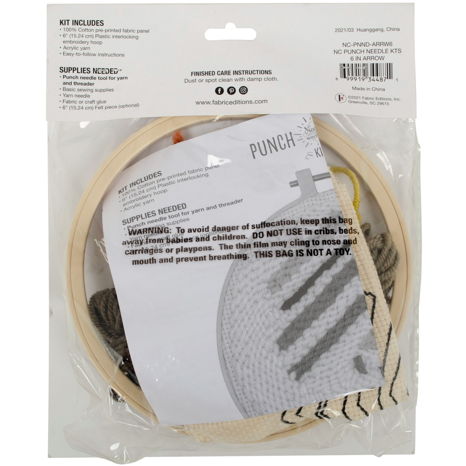 slide 2 of 3, Jaftex NC Punch Needle Kit Arrow 6in, 6 in