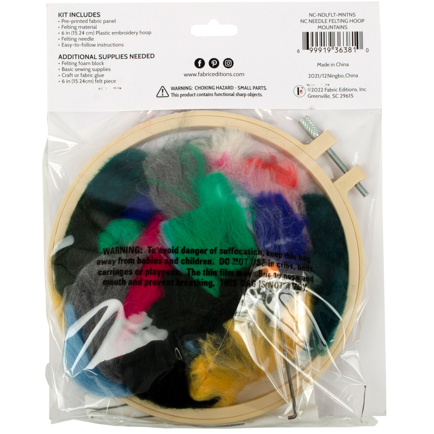 slide 2 of 3, Fab Ed Nc Needle Felting Hoop Mountains, 1 ct