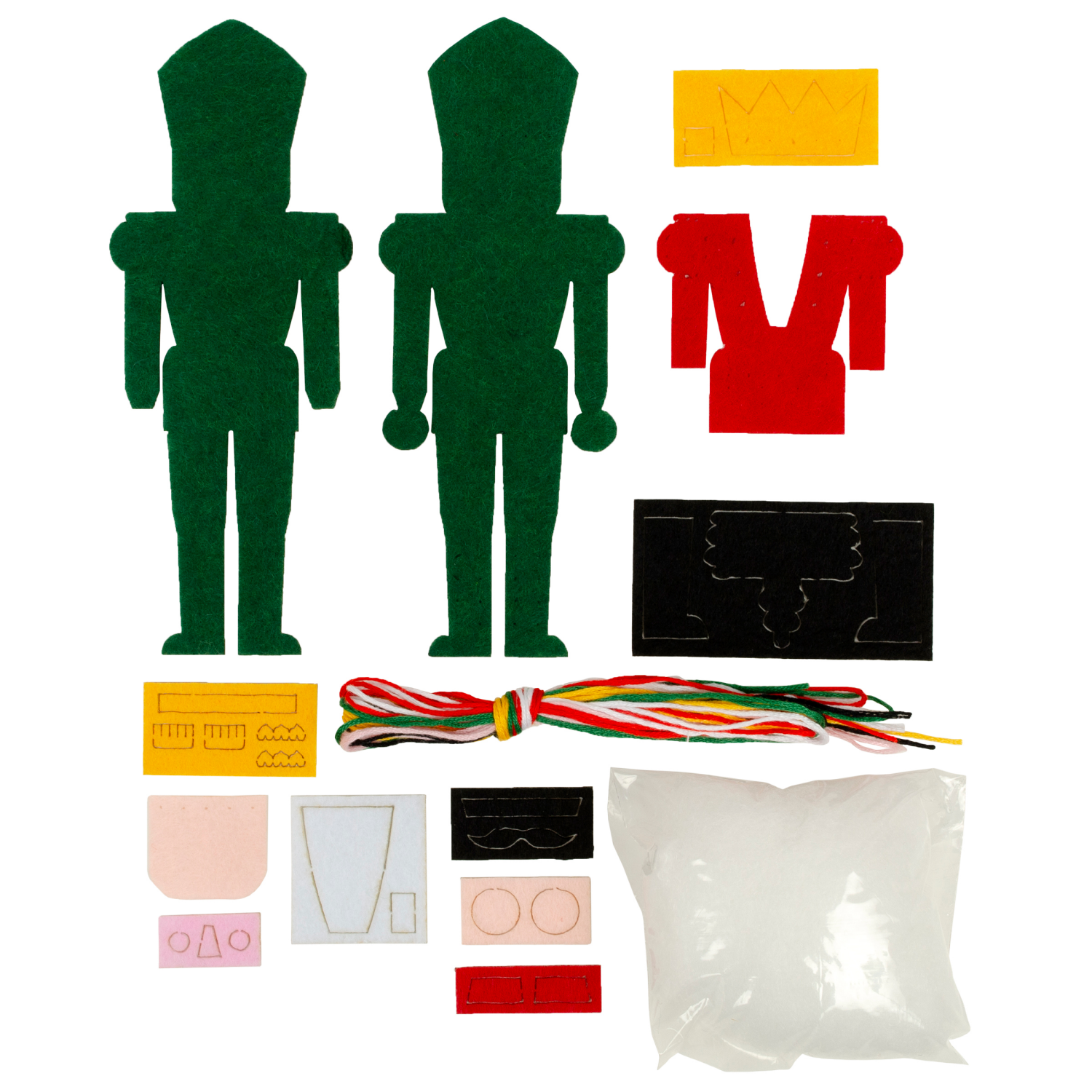 slide 3 of 3, Nutcracker Felt Ornament Kit, 6.25 in