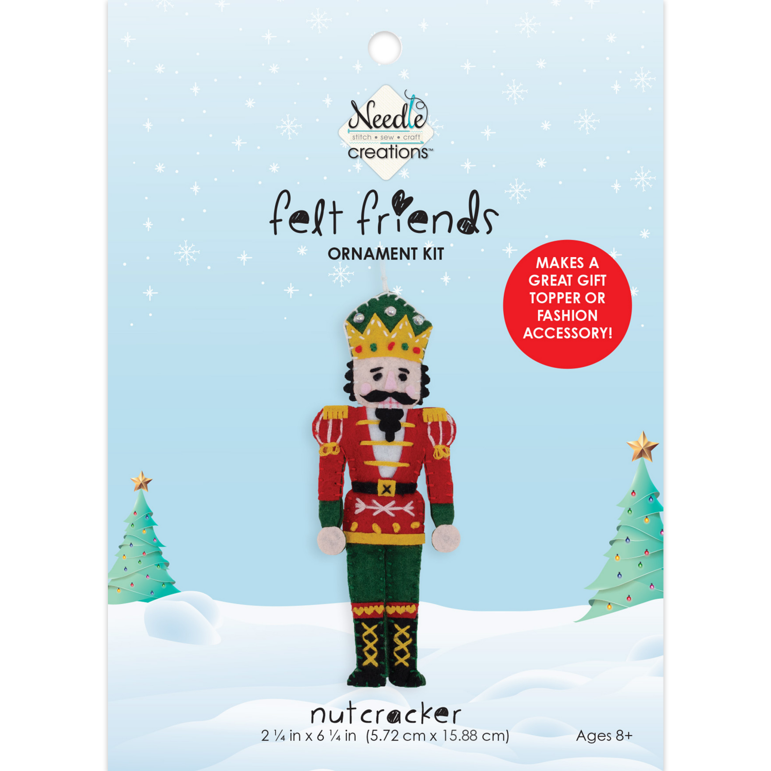 slide 1 of 3, Nutcracker Felt Ornament Kit, 6.25 in