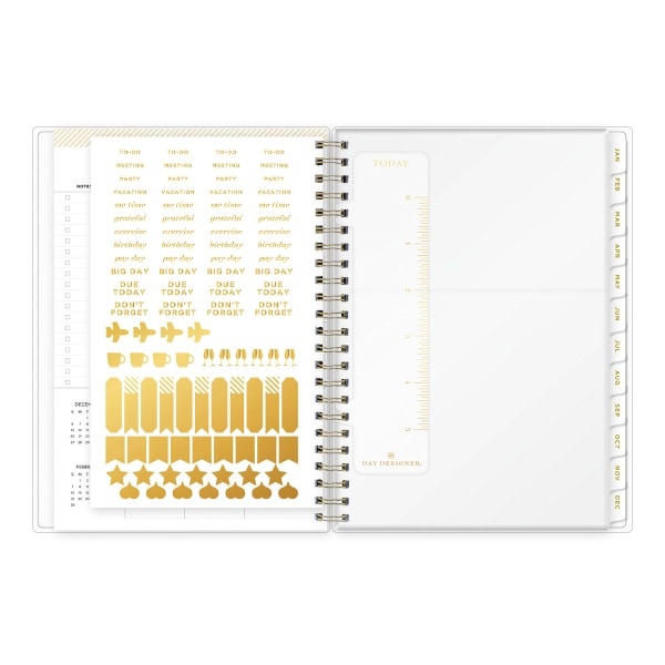 slide 2 of 6, Blue Sky Day Designer Weekly/Monthly Planner, 8-5/8'' X 5-13/16'', Artisan Tile, January To December 2021, 124797, 1 ct