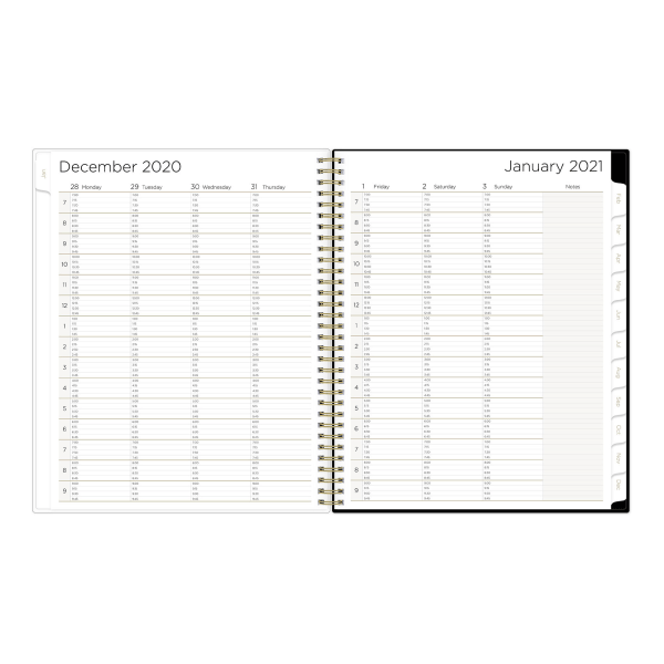 slide 3 of 4, Blue Sky Sheridan Weekly/Monthly Appointment Book, 8-1/2'' X 11'', January To December 2021, Black/White, 125893, 1 ct