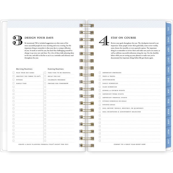 slide 2 of 9, Blue Sky Day Designer Weekly/Monthly Academic Pp Planning Calendar, 3-5/8 X 6-1/8, Floret Stripe, July 2021 To June 2022, 1 ct