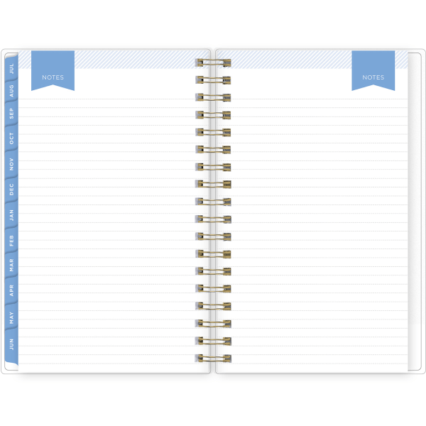 slide 7 of 9, Blue Sky Day Designer Weekly/Monthly Academic Pp Planning Calendar, 3-5/8 X 6-1/8, Floret Stripe, July 2021 To June 2022, 1 ct