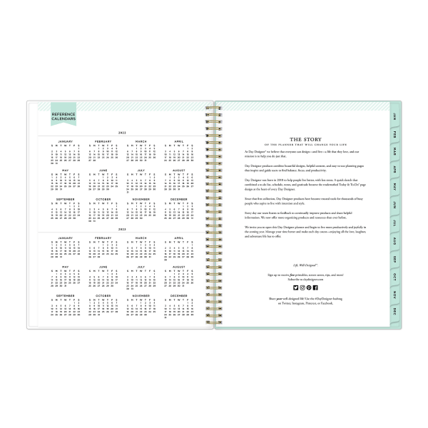 slide 6 of 6, Blue Sky Monthly Planner, 8-1/2'' X 11'', Coming Up Roses, January To December 2022, 132434, 1 ct