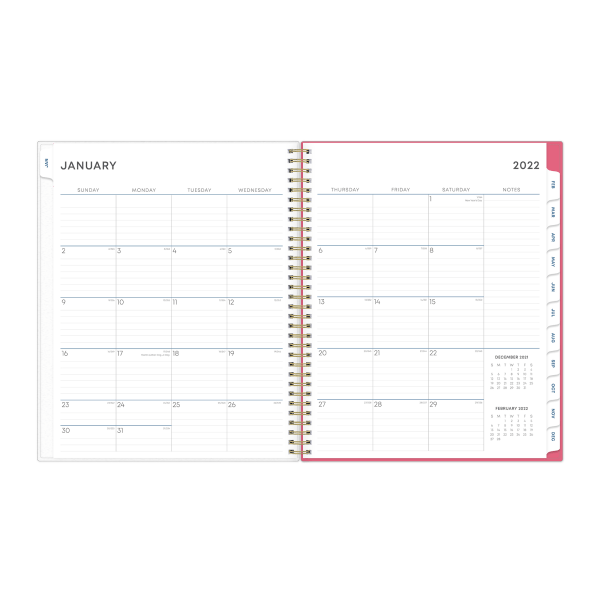 Blue Sky Frosted Weekly/Monthly Safety Wirebound Planner, 8-1/2'' X 11 ...