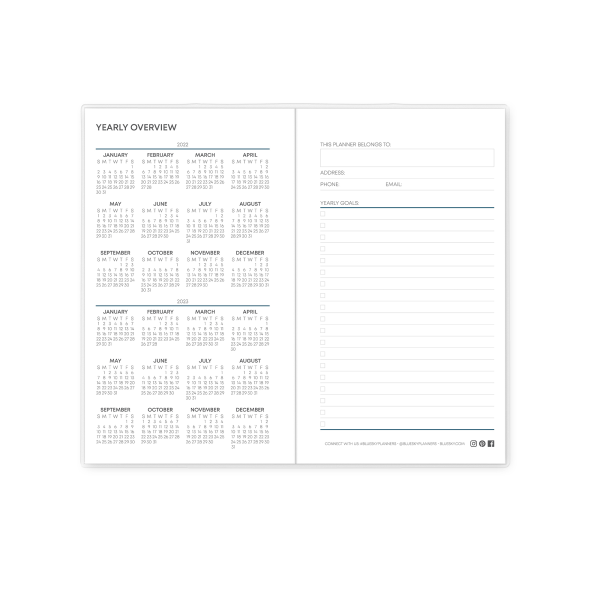 slide 3 of 4, Blue Sky Clear Monthly Planner, 3-5/8" X 6-1/8", Erin, January To December 2022, 132847, 1 ct