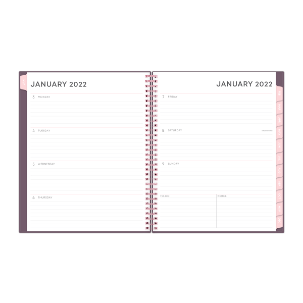 slide 2 of 5, Blue Sky Weekly/Monthly Planner, 8-1/2'' X 11'', Rebekah Cool/Solid Purple, January To December 2022, 133099, 1 ct