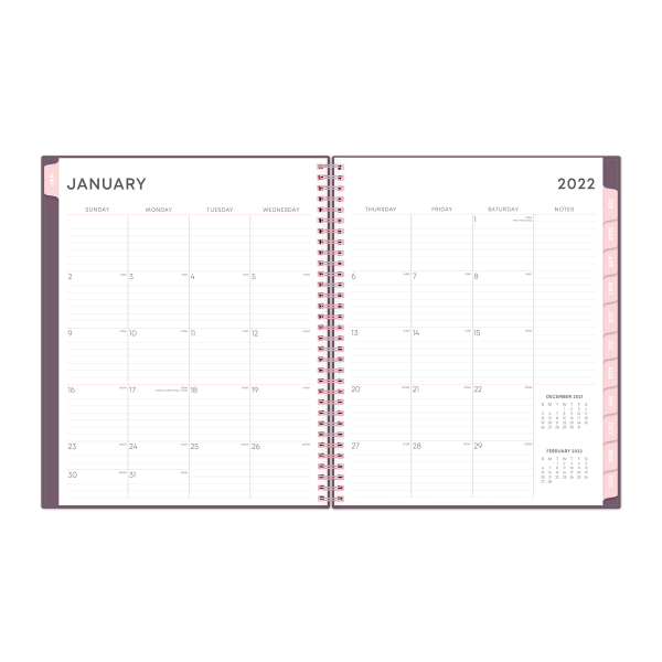 slide 3 of 5, Blue Sky Weekly/Monthly Planner, 8-1/2'' X 11'', Rebekah Cool/Solid Purple, January To December 2022, 133099, 1 ct