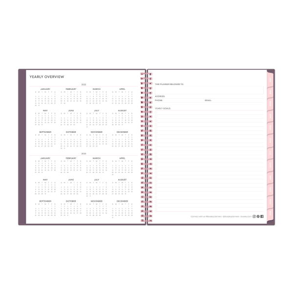 slide 4 of 5, Blue Sky Weekly/Monthly Planner, 8-1/2'' X 11'', Rebekah Cool/Solid Purple, January To December 2022, 133099, 1 ct