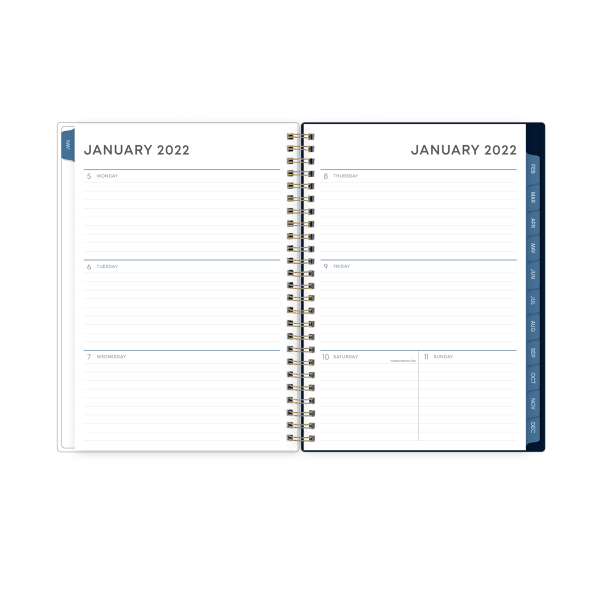 slide 2 of 5, Blue Sky Nightfall Clear Weekly/Monthly Pp Safety Wirebound Notes Planner, 5'' X 8'', Multicolor, January To December 2022, 1 ct