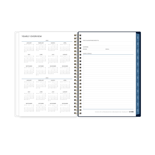 slide 4 of 5, Blue Sky Nightfall Clear Weekly/Monthly Pp Safety Wirebound Notes Planner, 5'' X 8'', Multicolor, January To December 2022, 1 ct