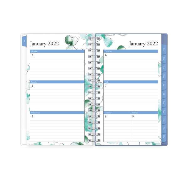 slide 2 of 5, Blue Sky Frosted Weekly/Monthly Planner, 3-5/8'' X 6-1/8'', Lindley, January To December 2022, 133946, 1 ct