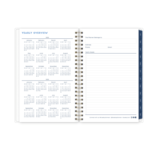 slide 2 of 5, Blue Sky Frosted Weekly/Monthly Safety Wirebound Planner, 5'' X 8'', Gemma Purple, January To December 2022, 1 ct