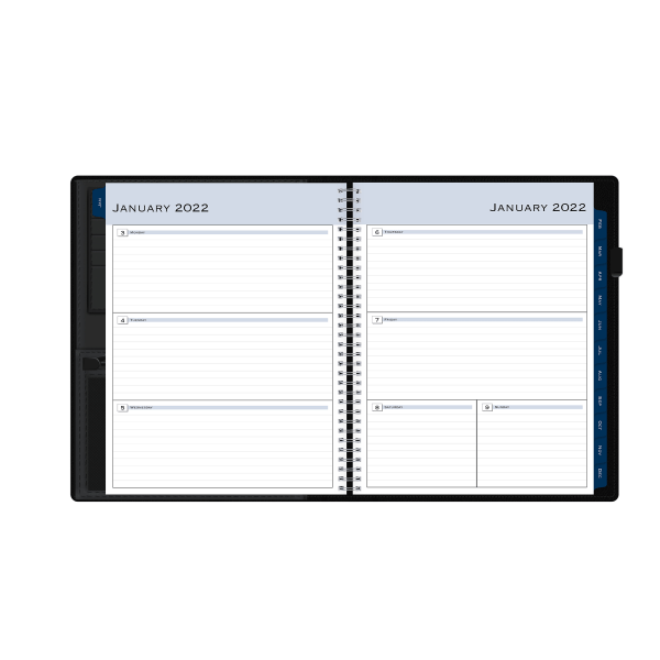 slide 3 of 6, Blue Sky Weekly/Monthly Refillable Planner Padfolio, 8-1/2" X 11", Passages, January To December 2022, 136721, 1 ct