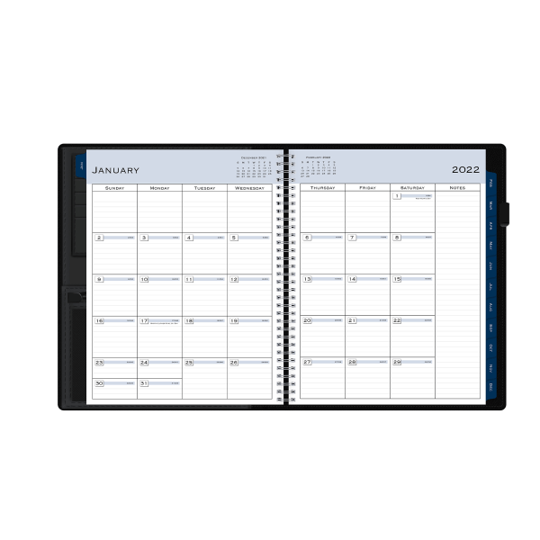 slide 4 of 6, Blue Sky Weekly/Monthly Refillable Planner Padfolio, 8-1/2" X 11", Passages, January To December 2022, 136721, 1 ct