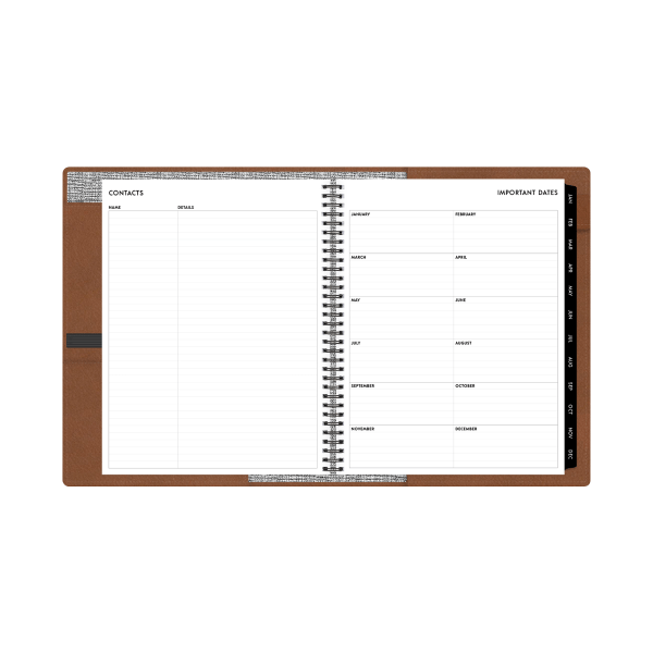 Blue Sky Asmbld Weekly/Monthly Refillable Planning Calendar, 81/2'' X 11'', Tan, January To